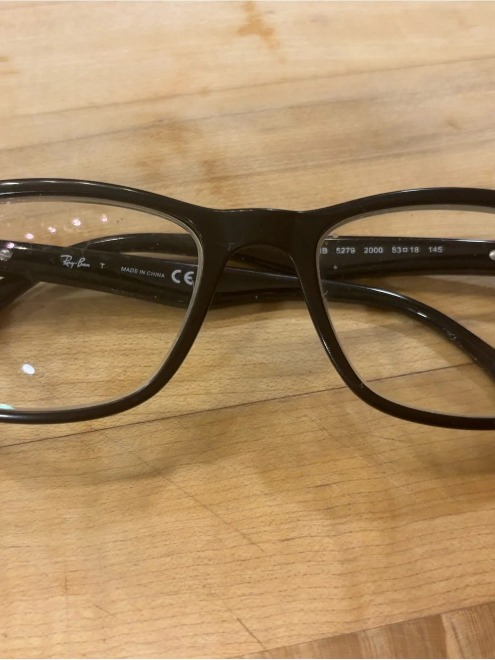 Unisex Ray-Ban RB5279 Glossy Black Frames 53mm w/ Case & Box
